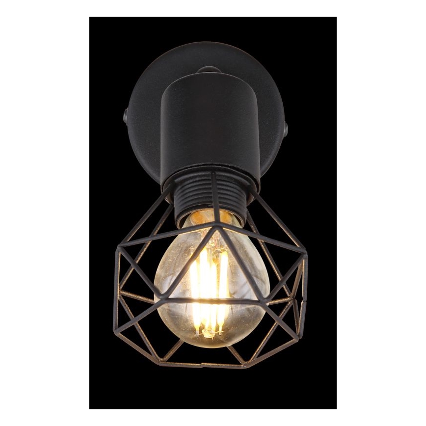 Globo - LED vægspot 1xE14/6W/230V sort