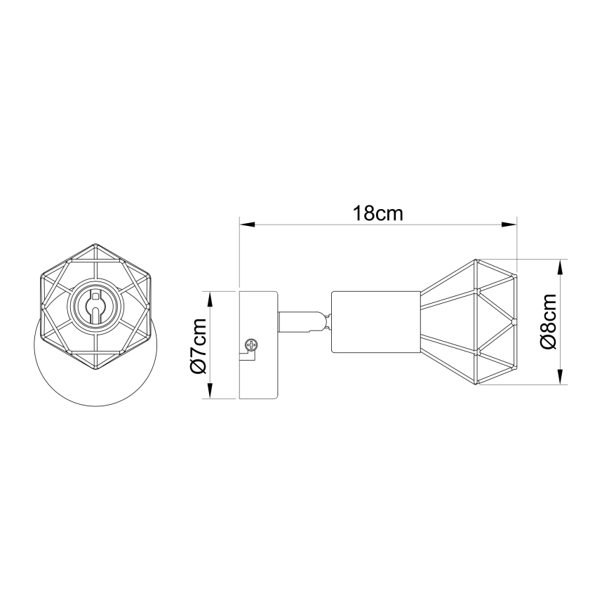 Globo - LED vægspot 1xE14/6W/230V sort