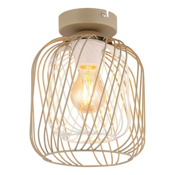 Globo - Loftlampe 1xE27/40W/230V Ø 18 cm beige/hvid