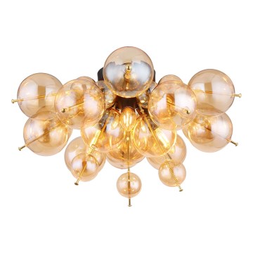 Globo - Loftlampe 3xE14/25W/230V diameter 55 cm guldfarvet