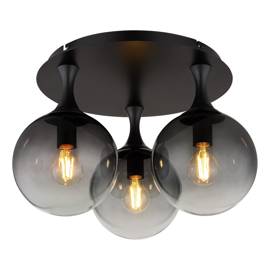 Globo - Loftlampe 3xE27/10W/230V diameter 46 cm sort