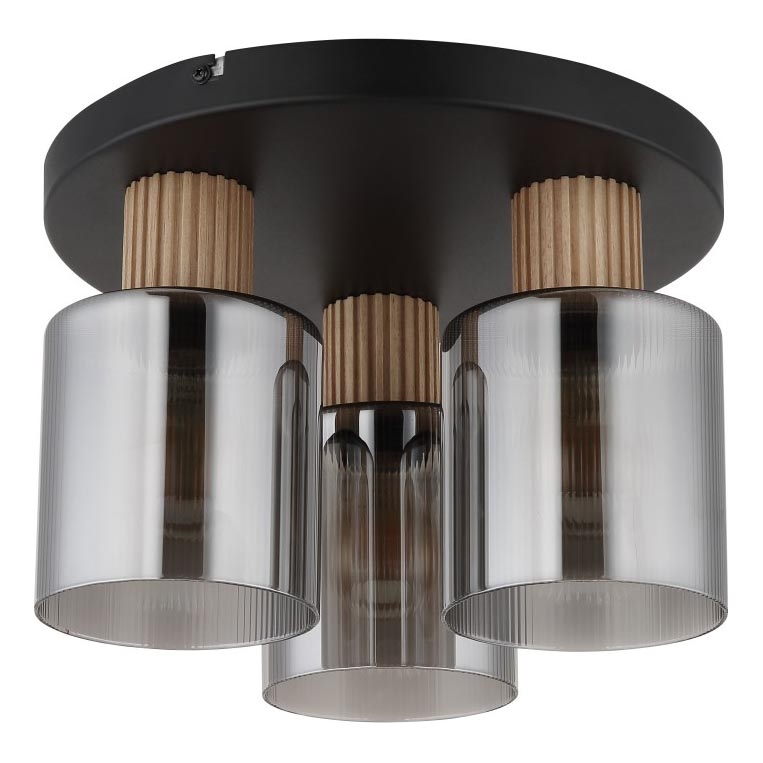 Globo - Loftlampe 3xE27/25W/230V sort diameter 30 cm