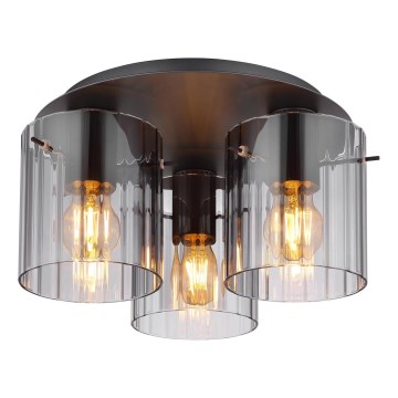 Globo - Loftlampe 3xE27/40W/230V diameter 37 cm grå