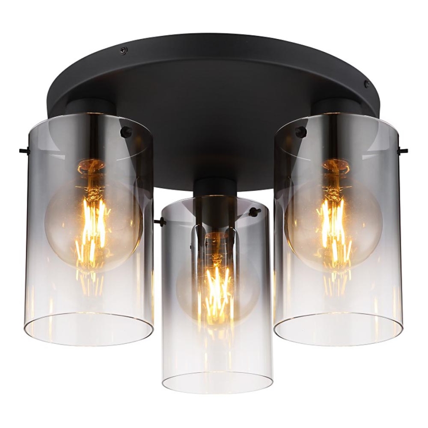 Globo - Loftlampe 3xE27/40W/230V diameter 40,5 cm sort