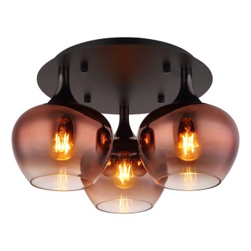 Globo - Loftlampe 3xE27/40W/230V diameter 45 cm kobber