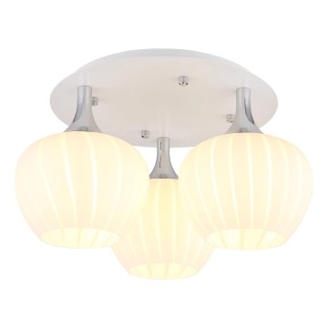 Globo - Loftlampe 3xE27/40W/230V hvid