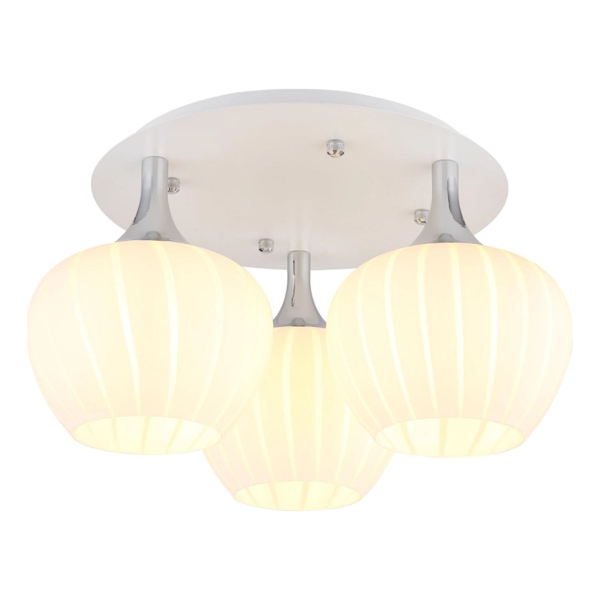 Globo - Loftlampe 3xE27/40W/230V hvid