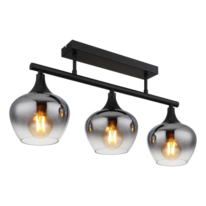 Globo - Loftlampe 3xE27/40W/230V sort
