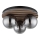 Globo - Loftlampe 3xE27/40W/230V Ø 39 cm brun/røgfarvet