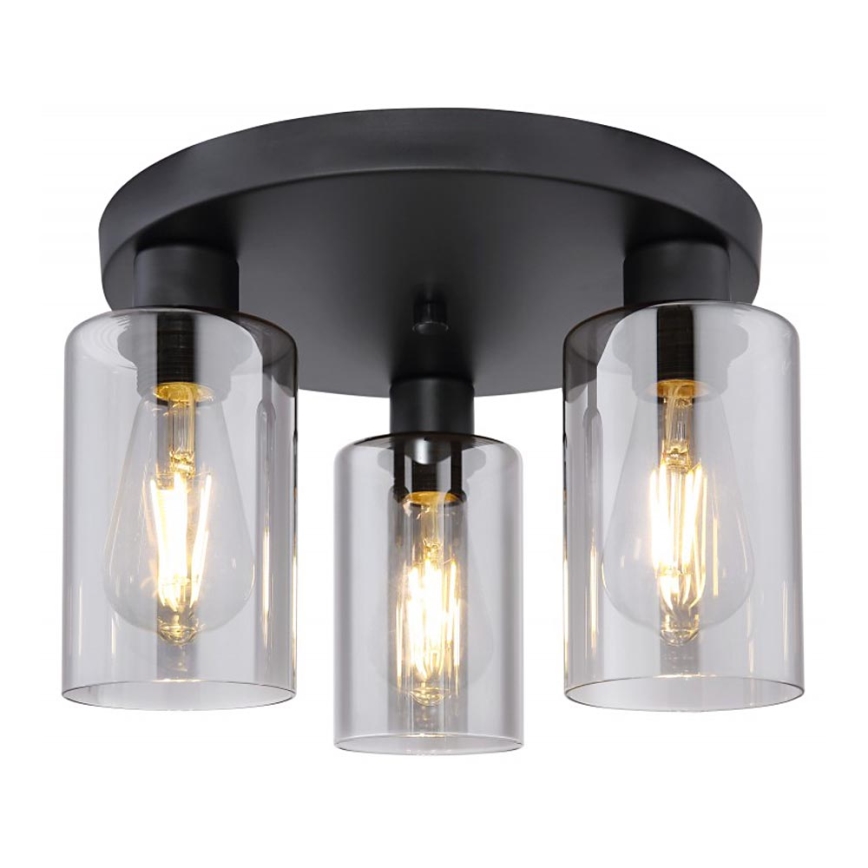 Globo - Loftlampe 3xE27/60W/230V sort