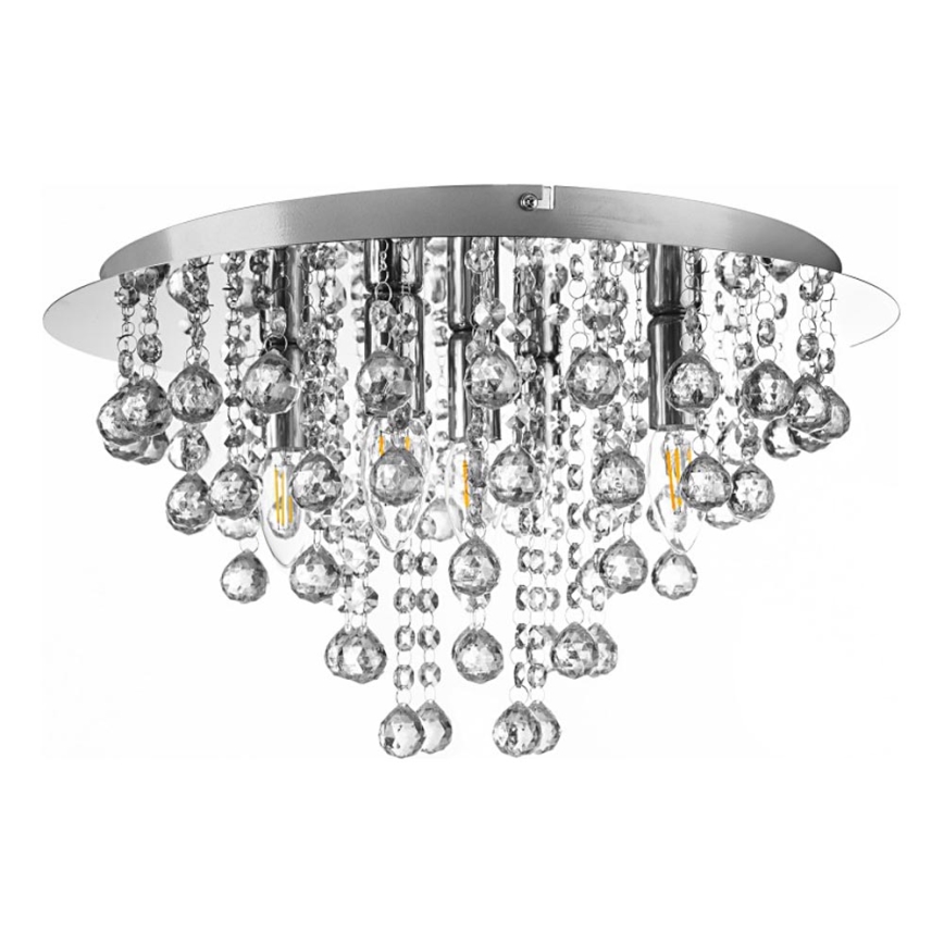 Globo - Loftlampe 5xE14/40W/230V diameter 46 cm skinnende krom