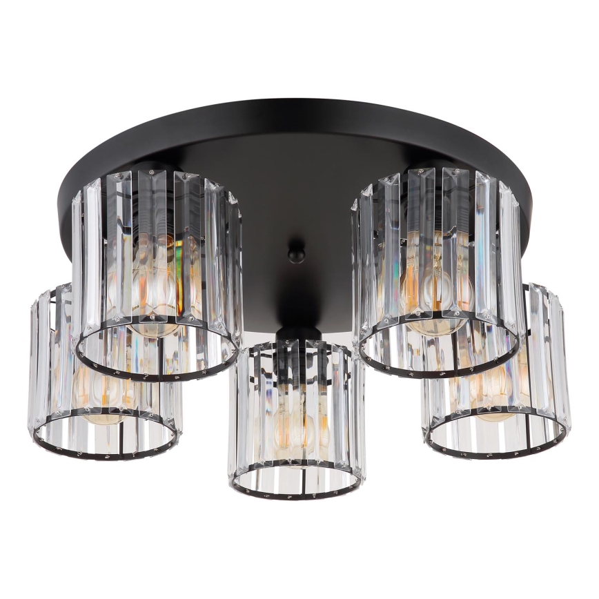 Globo - Loftlampe 5xE27/60W/230V diameter 46,5 cm sort