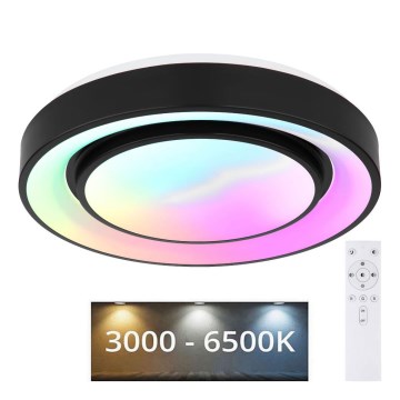 Globo - Loftlampe m. RGBW-farver dæmpbar LED/24W/230V 3000-6500K+ fjernbetjening