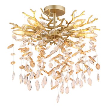 Globo - Loftlampe på stang 6xE14/40W/230V guld
