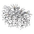Globo - Loftlampe på stang 7xE14/40W/230V, sølvfarvet