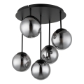 Globo - Loftmonteret lysekrone 5xE14/25W/230V sort