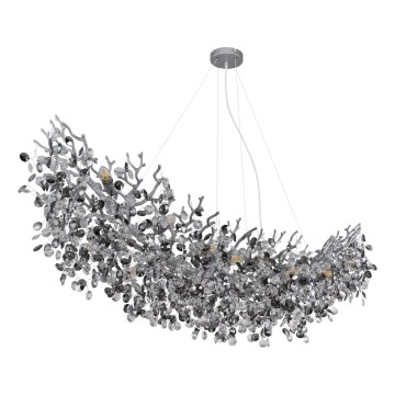Globo - Lysekrone med wire, 16xE14/40W/230V, sølv