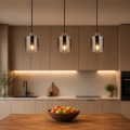 Globo - Lysekrone med wireophæng 3xE27/60W/230V