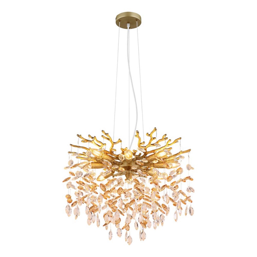 Globo - Lysekrone på kabel 8xE14/40W/230V guld