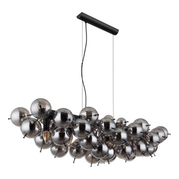 Globo - Lysekrone på wire 6xE14/25W/230V sort