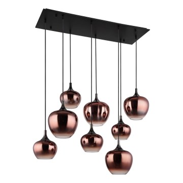 Globo - Lysekrone på wire 8xE27/40W/230V kobber