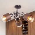 Globo - Overflademonteret loftlampe 3xE27/40W/230V sort/bronze