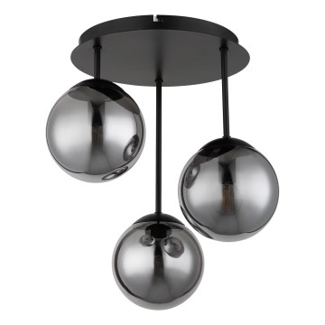 Globo - Overflademonteret lysekrone 3xE14/25W/230V, sort
