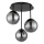 Globo - Overflademonteret lysekrone 3xE14/25W/230V, sort