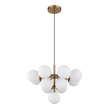 Globo - Pendel 13xG9/5W/230V diameter 56 cm guldfarvet
