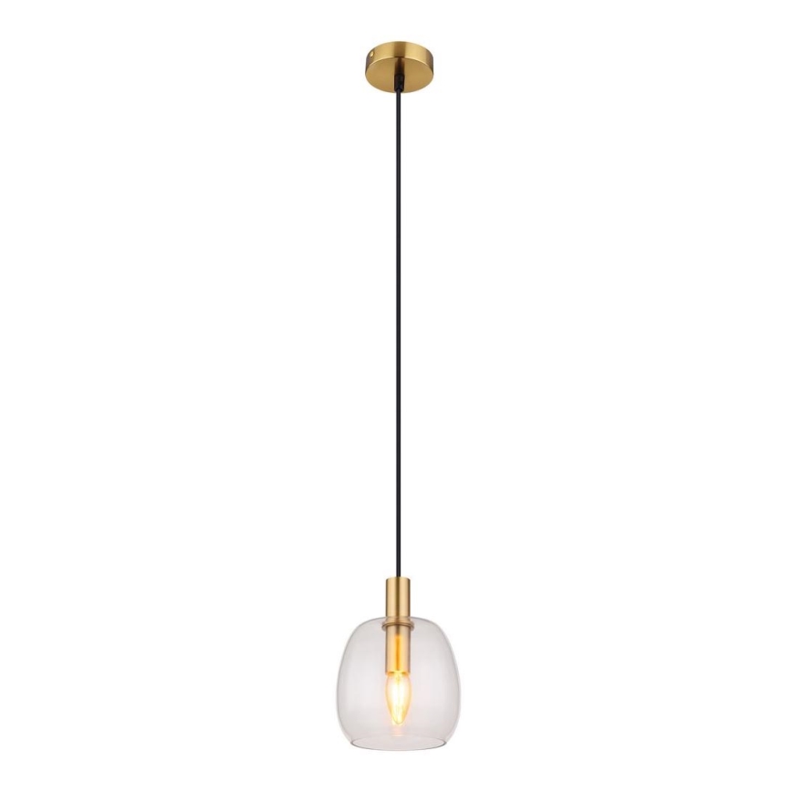Globo - Pendel 1xE14/40W/230V diameter 16 cm messing