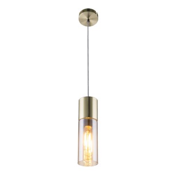 Globo - Pendel 1xE27/25W/230V diameter 10,5 cm messing