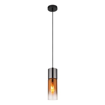 Globo - Pendel 1xE27/25W/230V diameter 10,5 cm sort/kobber