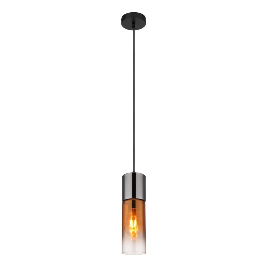 Globo - Pendel 1xE27/25W/230V diameter 10,5 cm sort/kobber