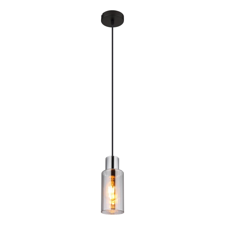 Globo - Pendel 1xE27/25W/230V diameter 10 cm sort