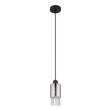 Globo - Pendel 1xE27/40W/230V diameter 10 cm sort