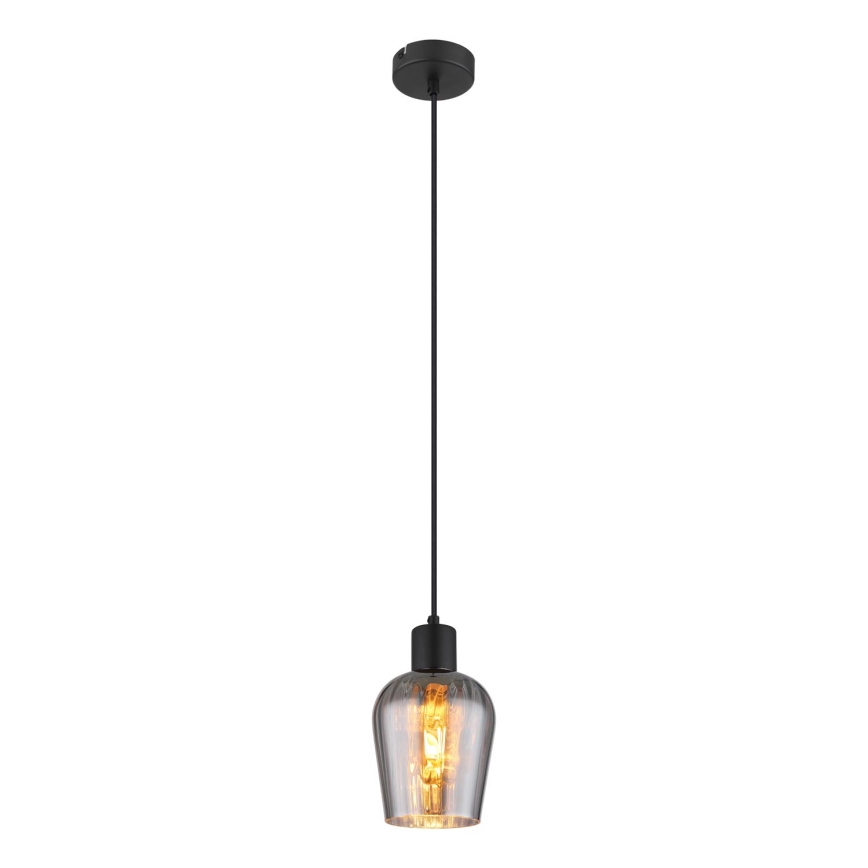 Globo - Pendel 1xE27/40W/230V diameter 13,5 cm sort