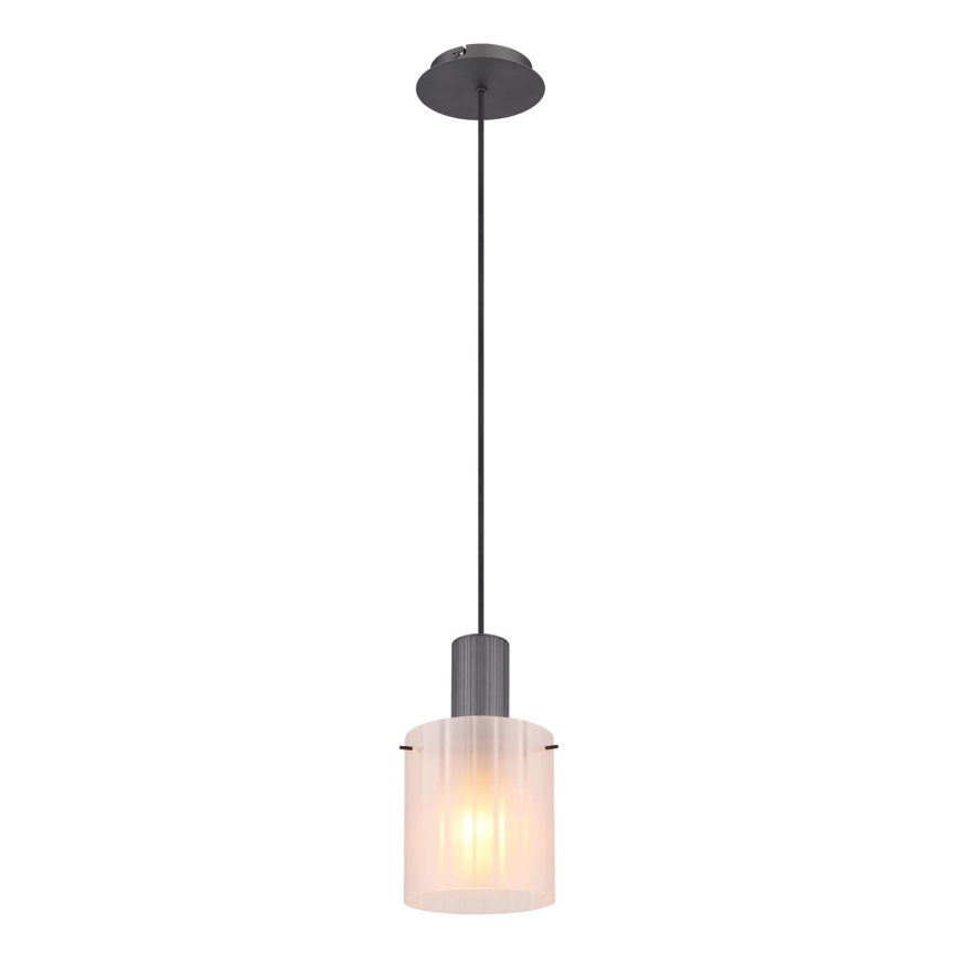 Globo - Pendel 1xE27/40W/230V diameter 18 cm hvid