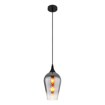Globo - Pendel 1xE27/60W/230V diameter 18 cm sort