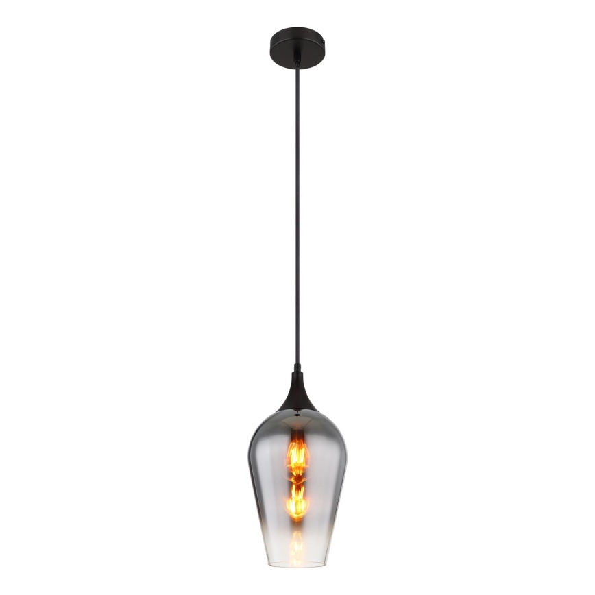 Globo - Pendel 1xE27/60W/230V diameter 18 cm sort