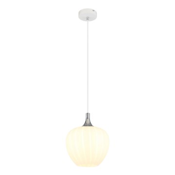 Globo - Pendel 1xE27/60W/230V diameter 24 cm hvid
