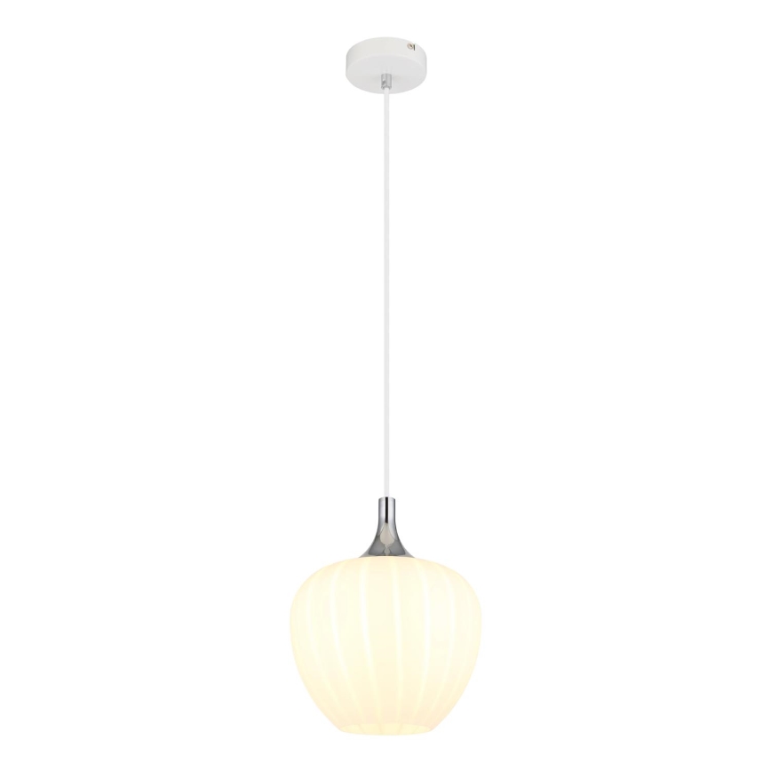 Globo - Pendel 1xE27/60W/230V diameter 24 cm hvid