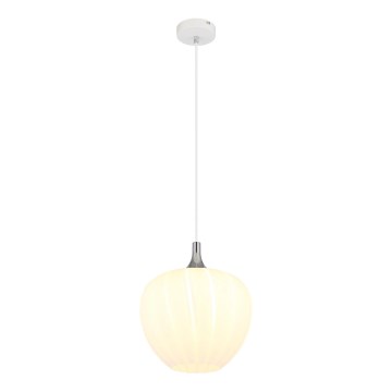 Globo - Pendel 1xE27/60W/230V diameter 29 cm hvid