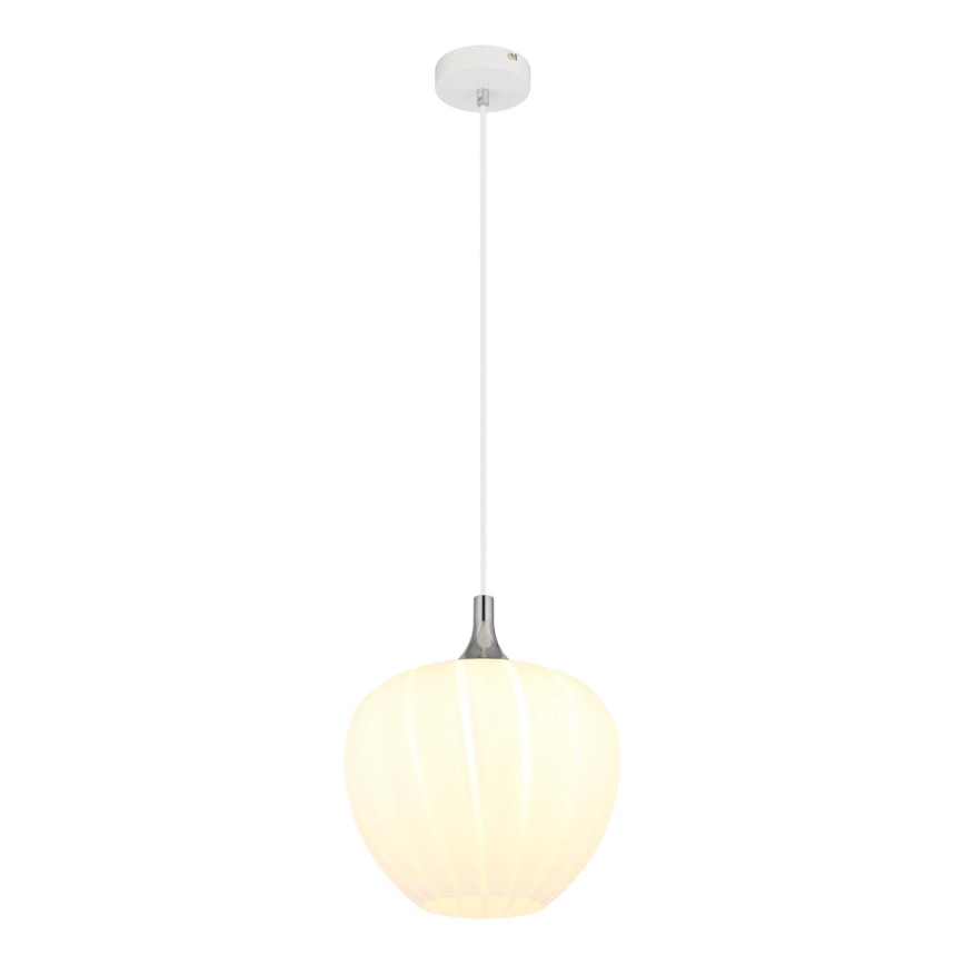 Globo - Pendel 1xE27/60W/230V diameter 29 cm hvid