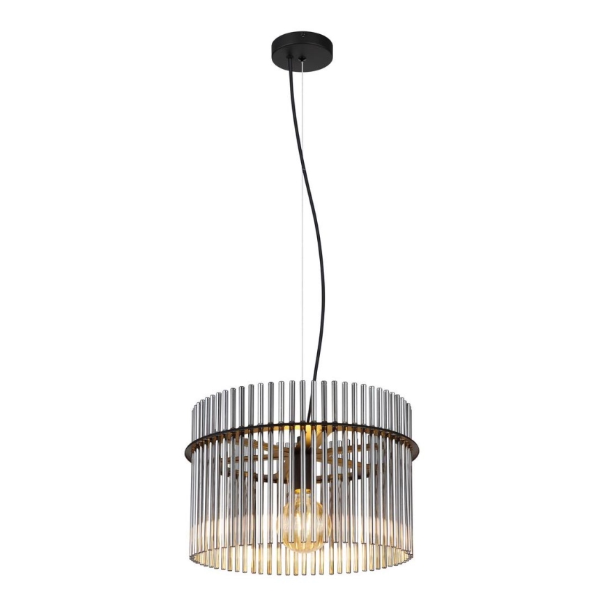 Globo - Pendel 1xE27/60W/230V diameter 40 cm sort