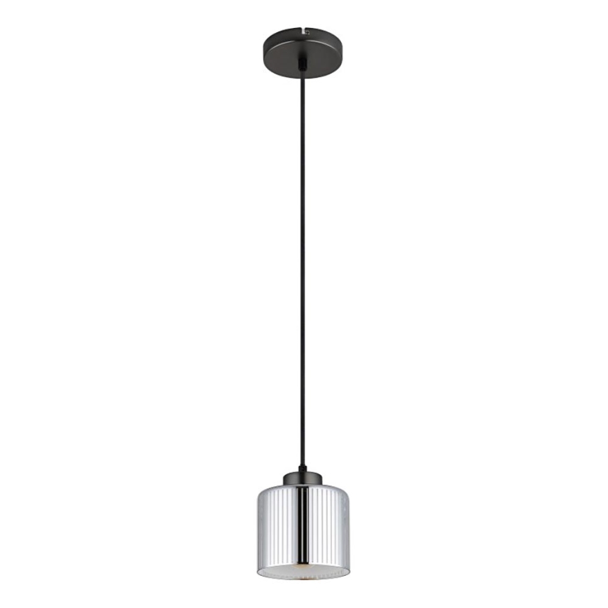 Globo - Pendel 1xE27/60W/230V skinnende krom diameter 14 cm