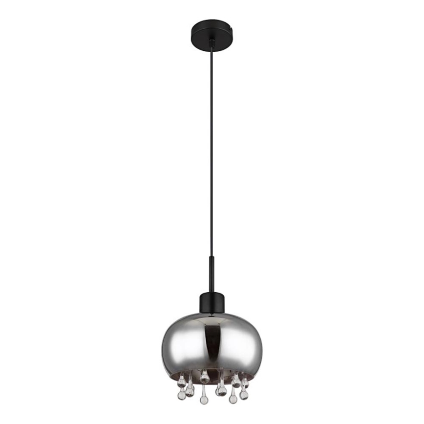 Globo - Pendel 1xE27/9W/230V diameter 21 cm sort