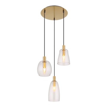 Globo - Pendel 3xE14/40W/230V diameter 43 cm messing