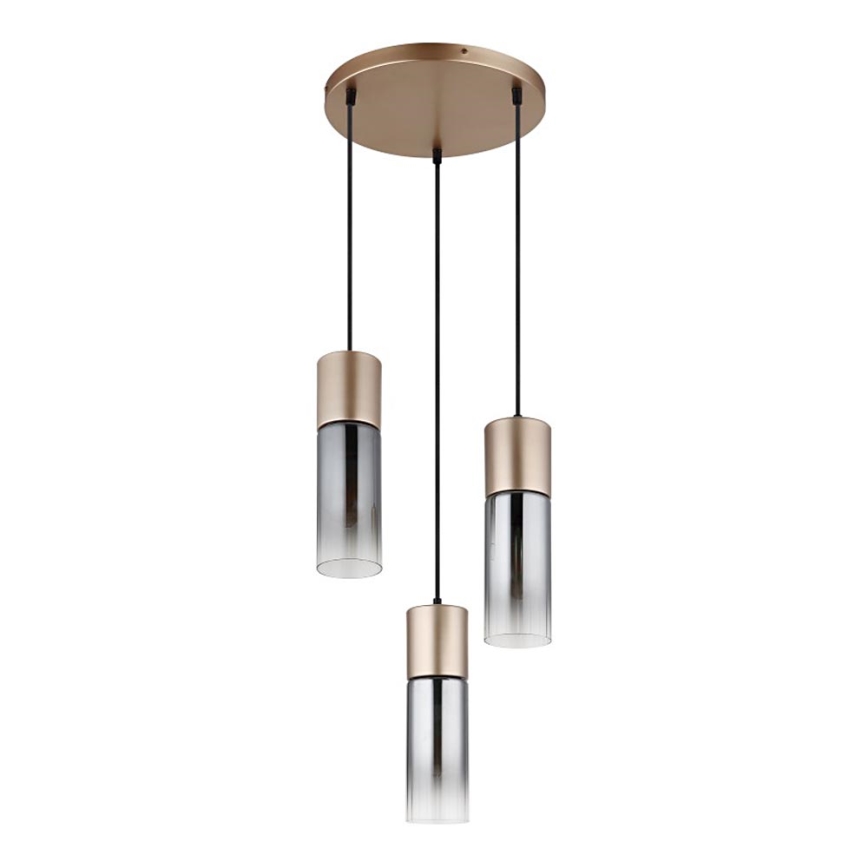 Globo - Pendel 3xE27/25W/230V bronze diameter 34 cm