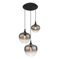 Globo - Pendel 3xE27/40W/230V diameter 48 cm sort