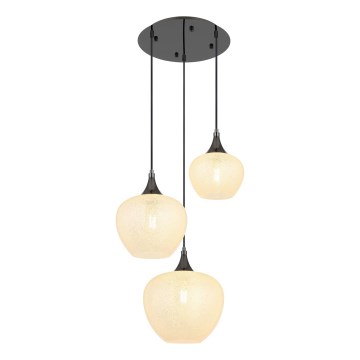 Globo - Pendel 3xE27/40W/230V hvid/antracit